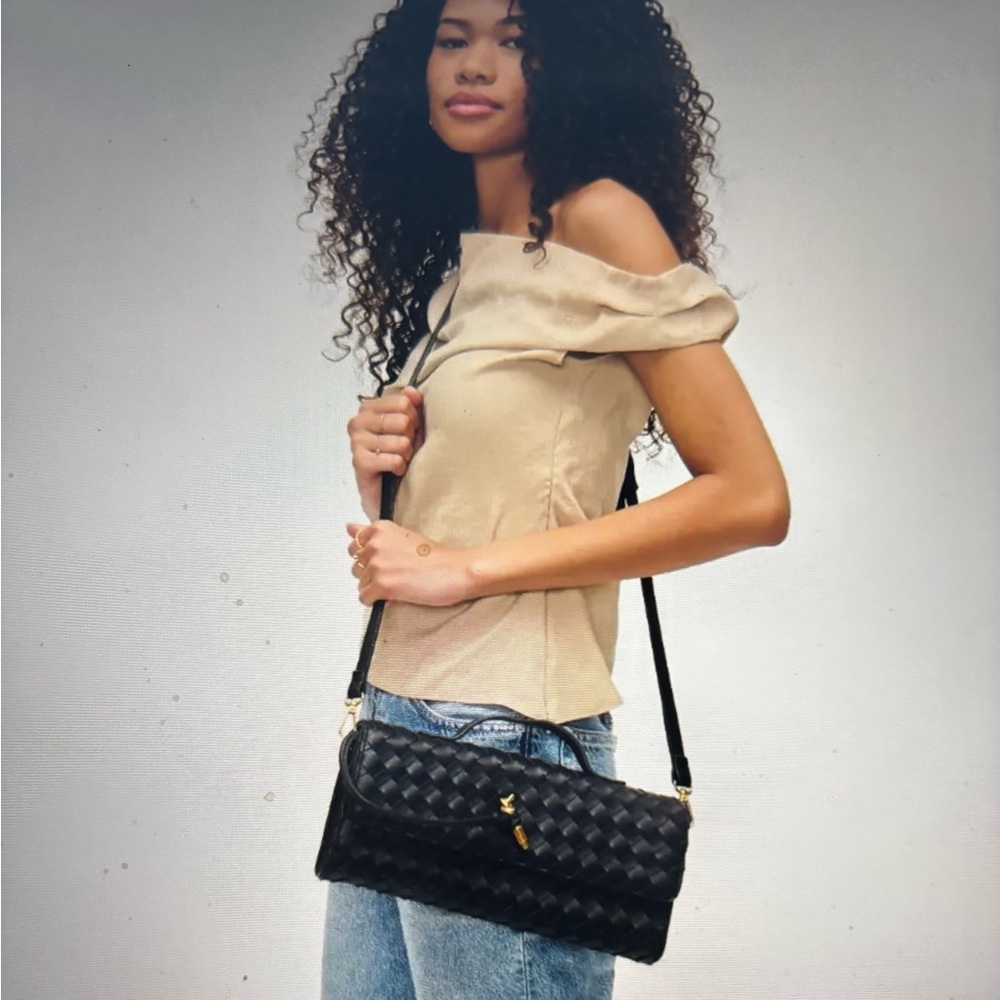 Urban Expressions Ada Top Handle Woven East/West Crossbody